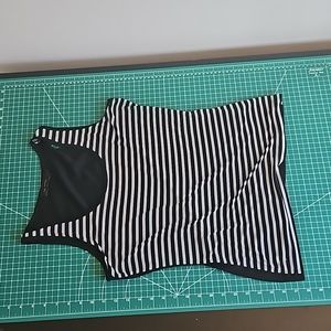 limited black and white striped tank large